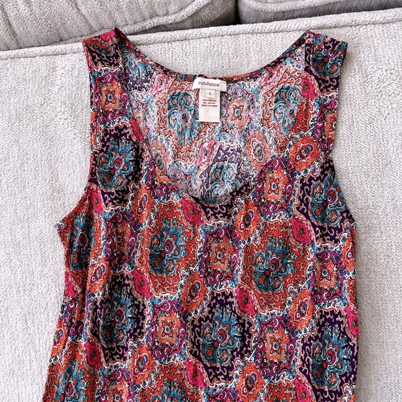 Sundance | Terra Maxi Dress Orange Medallion Size L - Picture 3 of 7